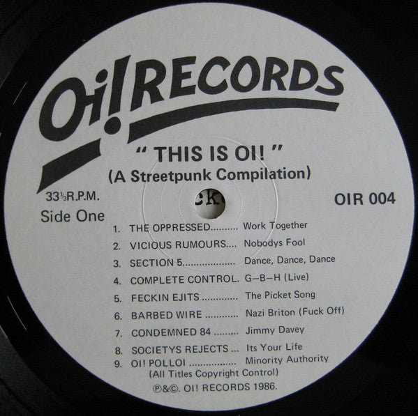 Various – This Is Oi! (A Streetpunk Compilation) – LP