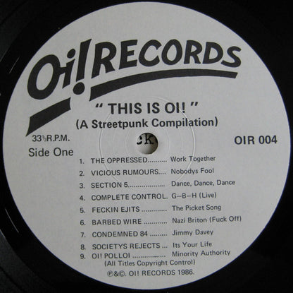 Various – This Is Oi! (A Streetpunk Compilation) – LP
