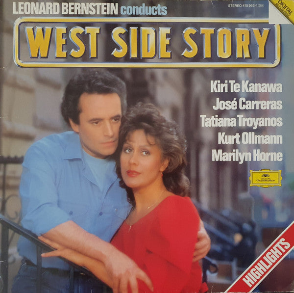 Leonard Bernstein, Kiri Te Kanawa, José Carreras, Tatiana Troyanos, Kurt Ollmann, Marilyn Horne – West Side Story (Highlights) – LP