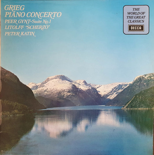 Edvard Grieg, Henry Litolff, Peter Katin – Piano Concerto / Peer Gynt - Suite No. 1 / "Scherzo" – LP