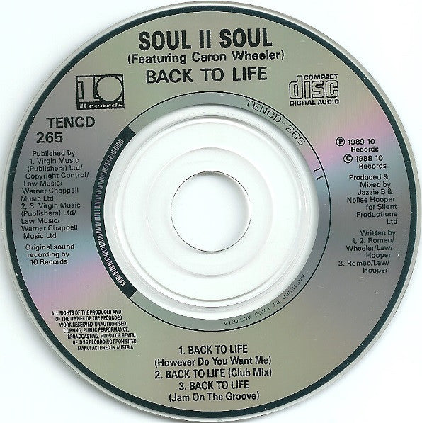Soul II Soul feat. Caron Wheeler – Back To Life (However Do You Want Me)