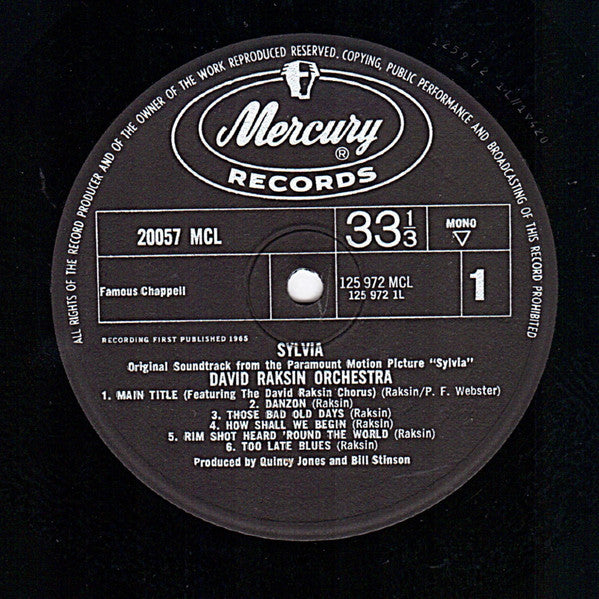 David Raksin Orchestra – Sylvia – LP