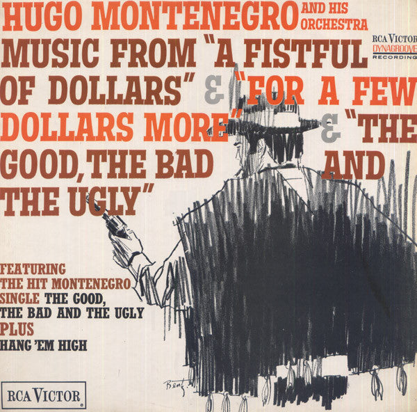 Hugo Montenegro and His Orchestra – Music from "A Fistful Of Dollars”, "For A Few Dollars More" & "The Good, The Bad And The Ugly” – LP