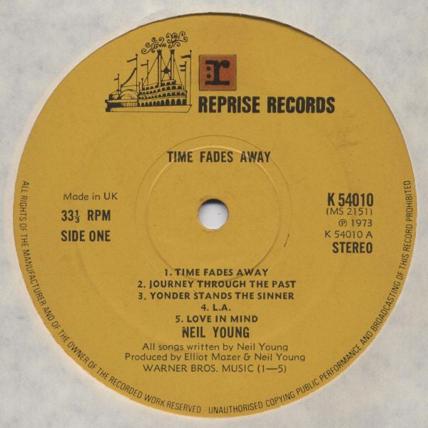 Neil Young – Time Fades Away – LP – Dream Street Records