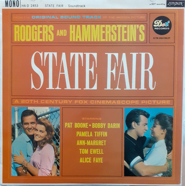 Rodgers & Hammerstein / Pat Boone / Bobby Darin / Pamela Tiffin / Ann Margret / Tom Ewell / Alice Faye – State Fair – LP